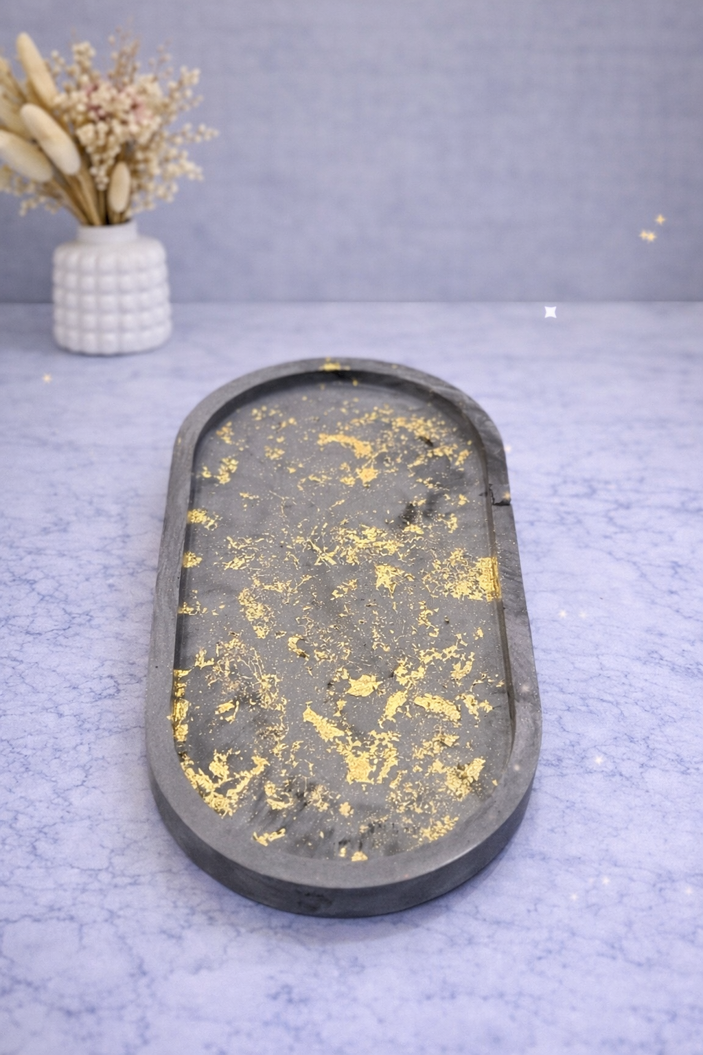 Élára – Plateau décoratif en Jesmonite