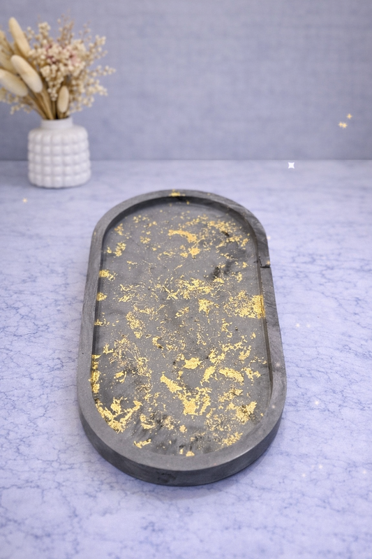 Élára – Plateau décoratif en Jesmonite