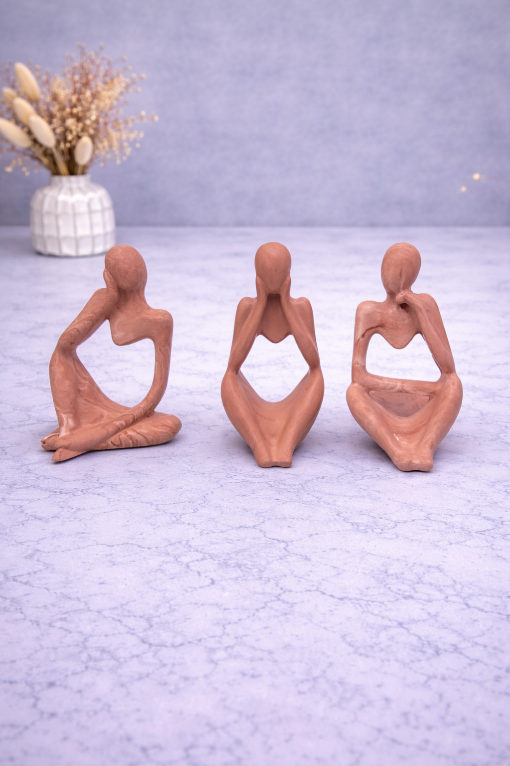 Les Penseuses – Trio décoratif en Jesmonite